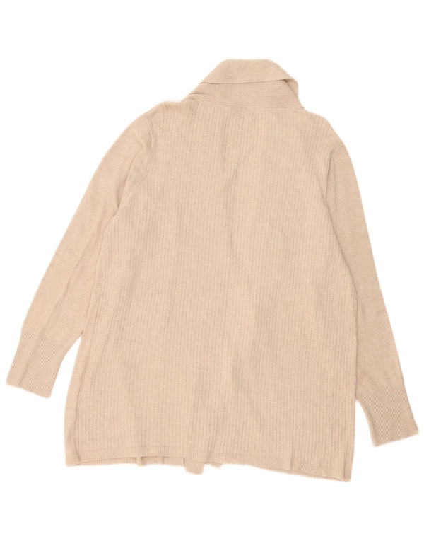 Pulover cardigan deschis M&Co pentru femei, UK 20 2XL, bej, viscoză