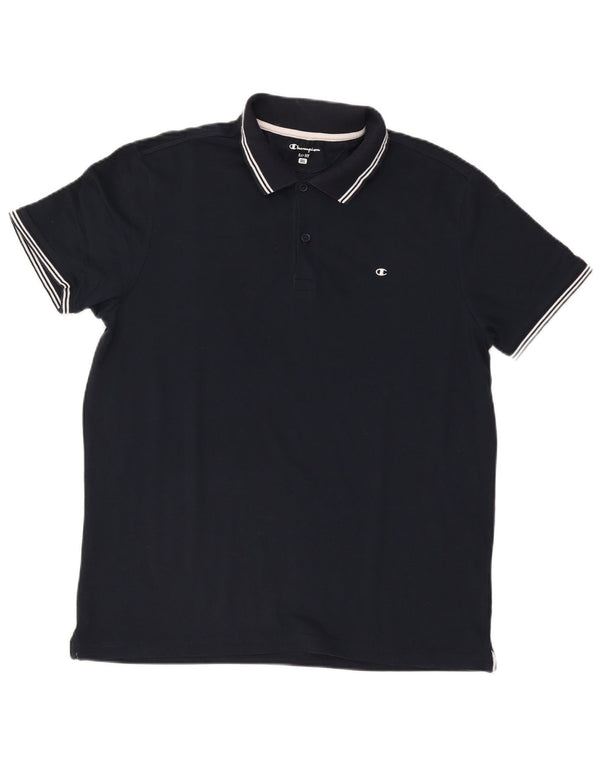 Tricou polo pentru bărbați Champion Easy Fit 2XL, bumbac bleumarin