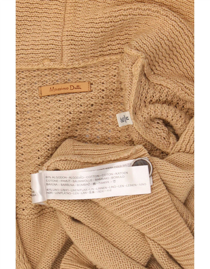 Pulover cardigan Massimo Dutti pentru bărbați, bumbac, bej mediu