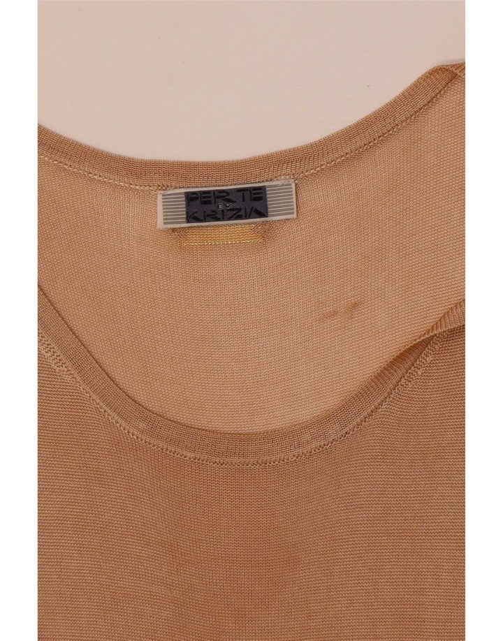 Vest Top Femei Perte by Krizia UK 14 Medium Beige