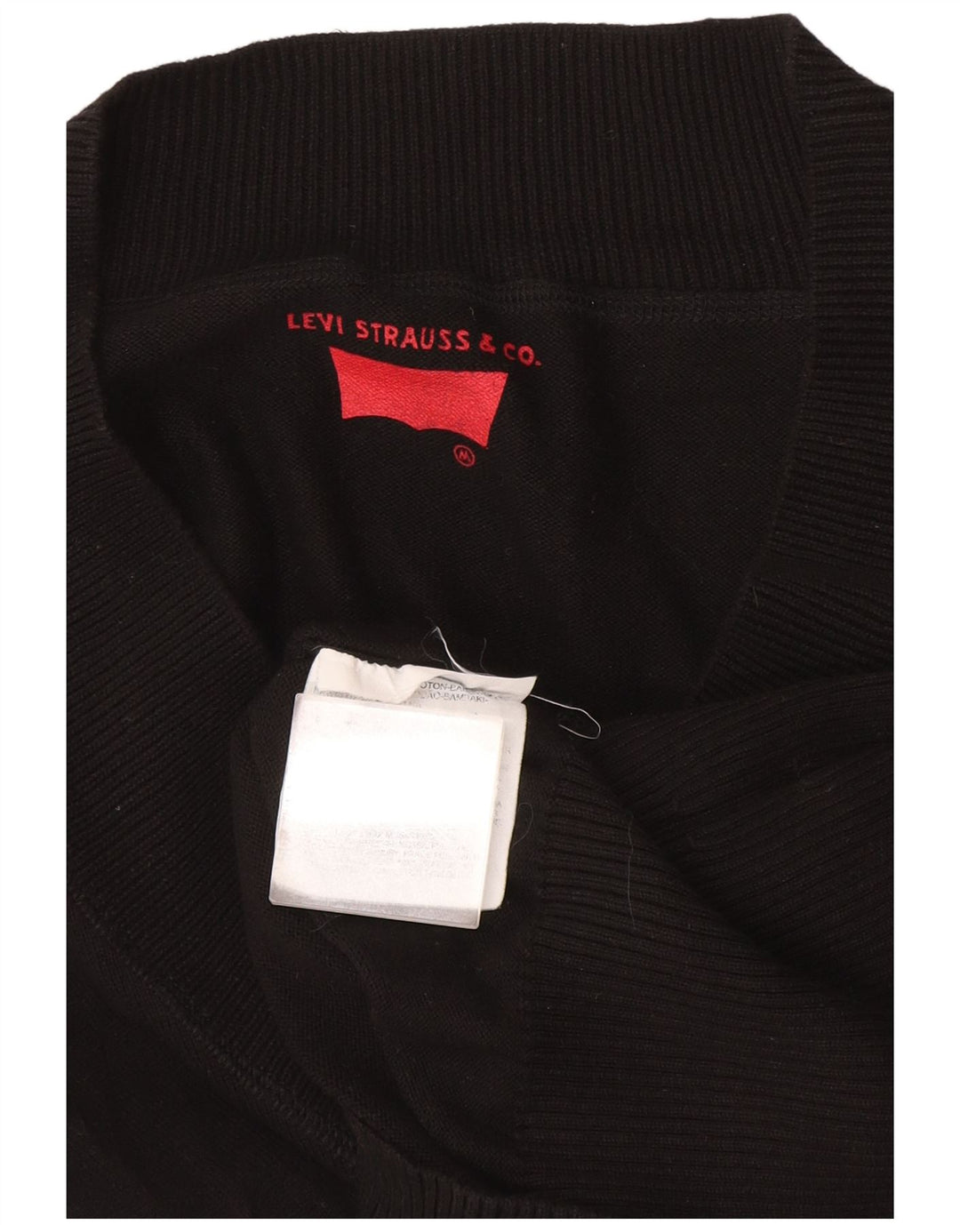 Pulover Levi's pentru femei cu decolteu în V, UK 12, bumbac mediu negru