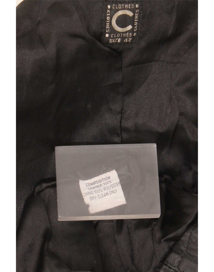 Palton din piele vintage pentru femei IT 42 Medium Black