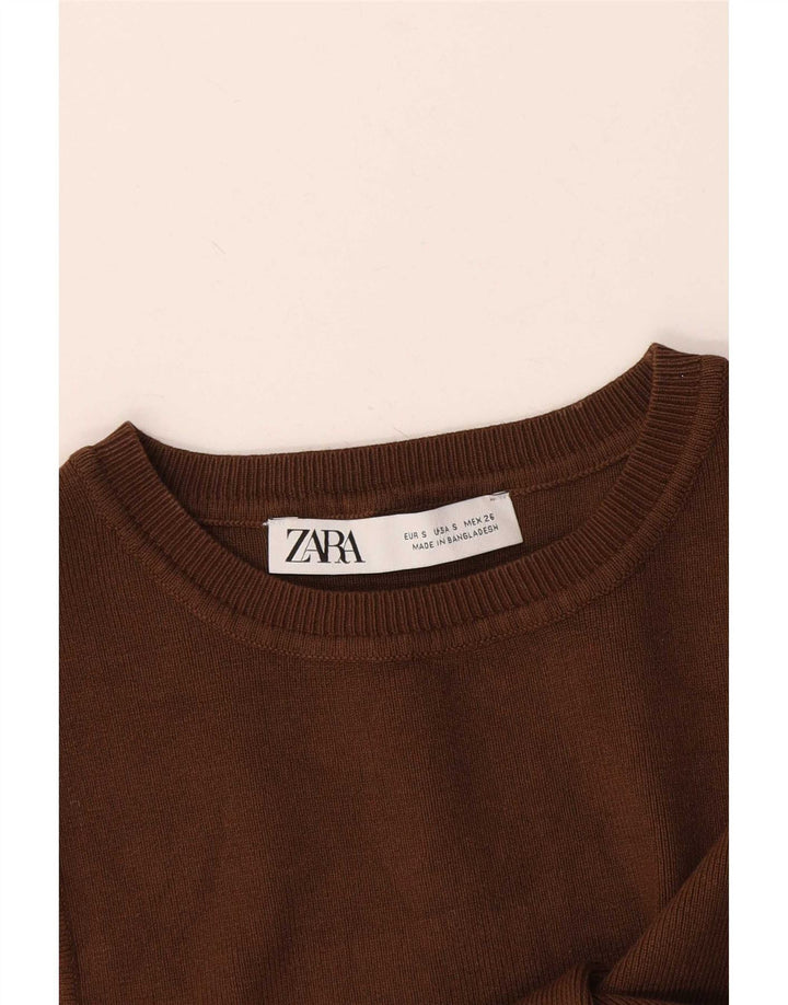 Top Vest Crop pentru Damă Zara UK 8 Mic Maro