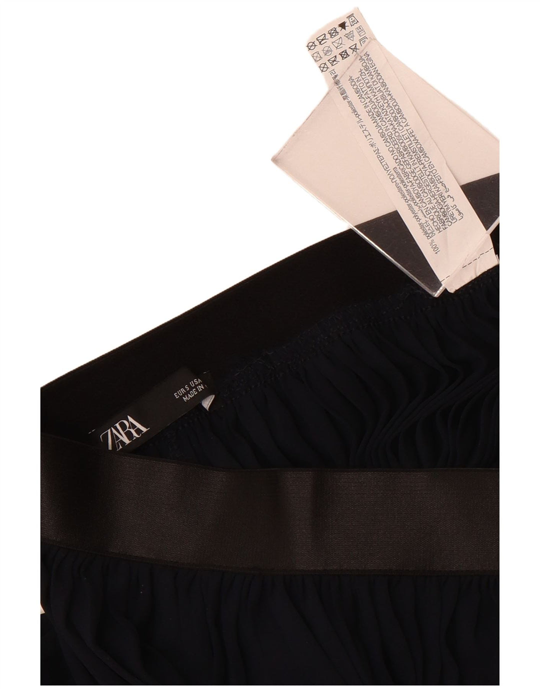 Pantaloni harem pentru femei cu talie înaltă Zara Mici L26 L21 Poliester bleumarin