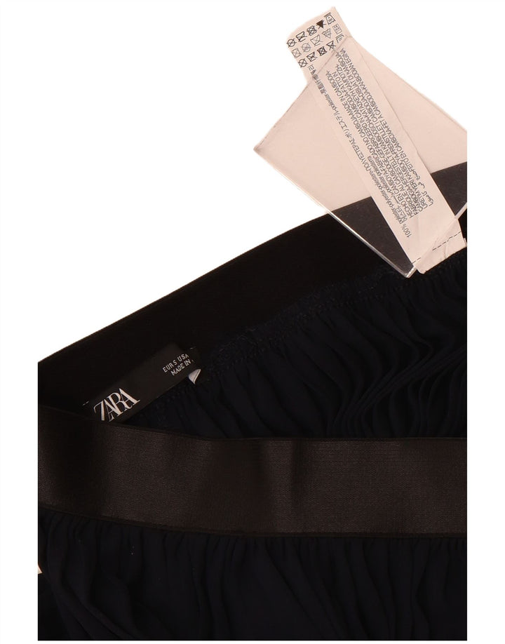 Pantaloni harem pentru femei cu talie înaltă Zara Mici L26 L21 Poliester bleumarin