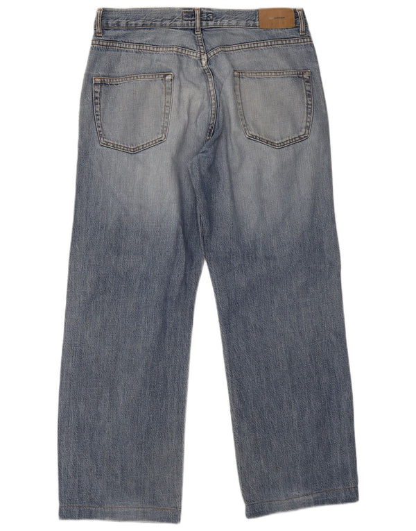 Blugi drepți pentru bărbați Zara EU 46 XL W36 L29 Bumbac albastru