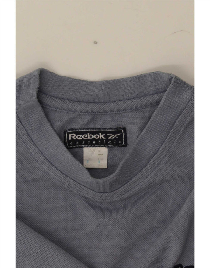 Reebok Tricou Crop Top UK 10 Small Gri