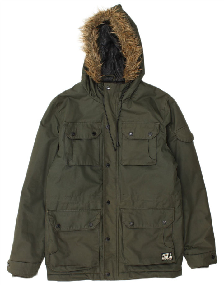 Jachetă cu glugă pentru bărbați Supply & Demand UK 36 Poliester kaki mic