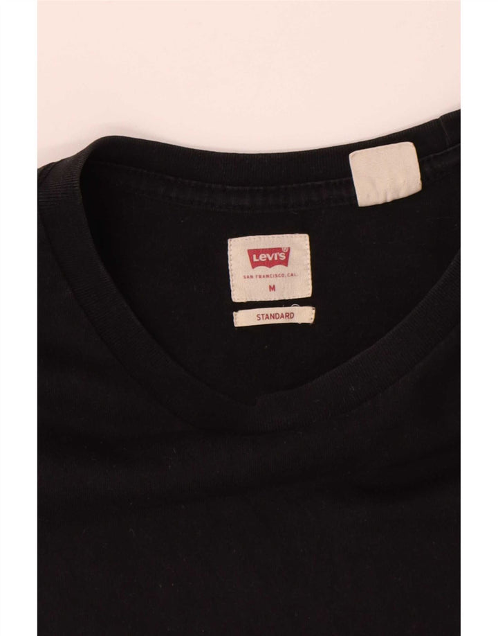 Tricou standard pentru bărbați Levi's Top mediu din bumbac negru