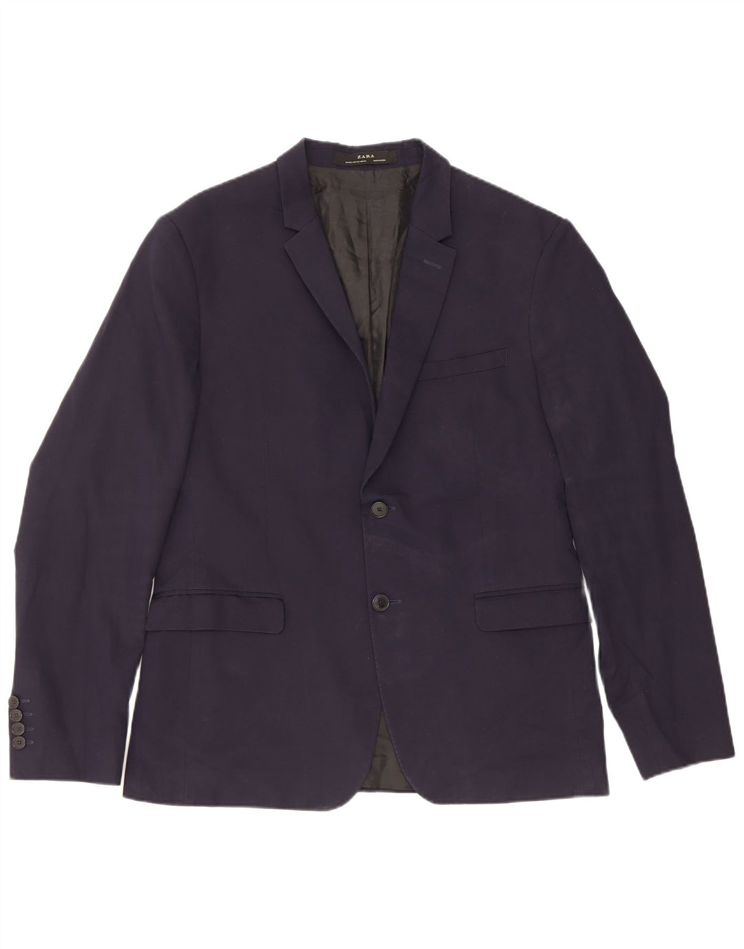 Blazer pentru bărbați Zara cu 2 nasturi EU 52 Viscoză mare albastru bleumarin