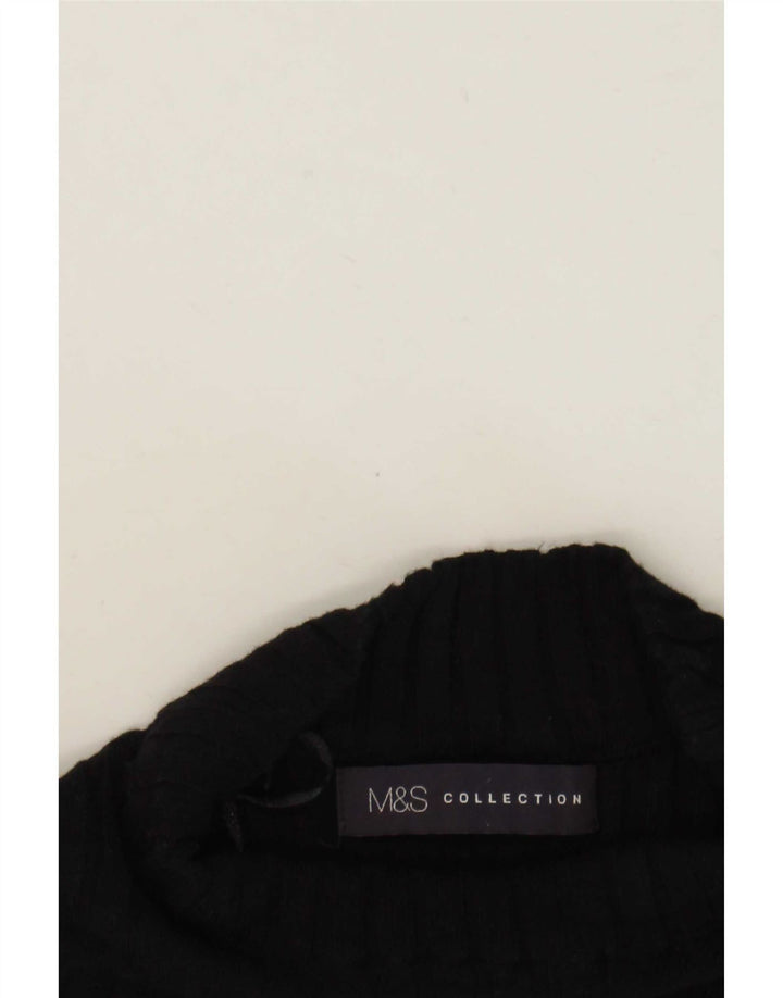 Marks & Spencer Womens Vest Tank Top UK 10 Small Black