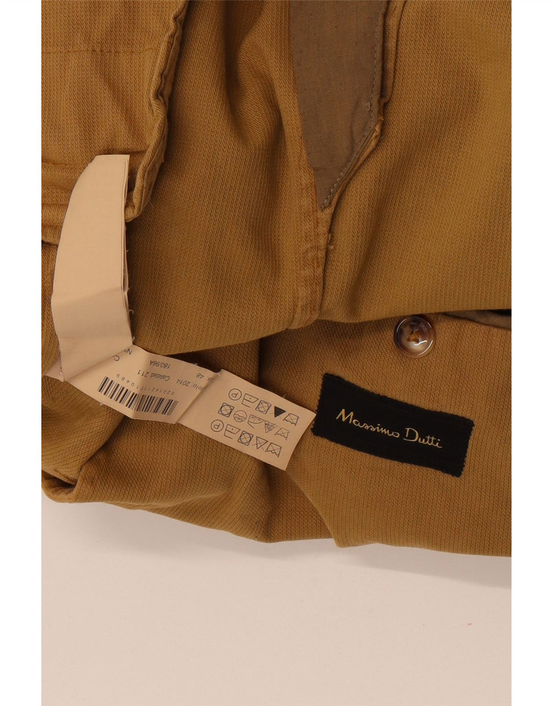 Massimo Dutti Jachetă pentru bărbați cu 2 nasturi EU 48 Bumbac kaki mediu