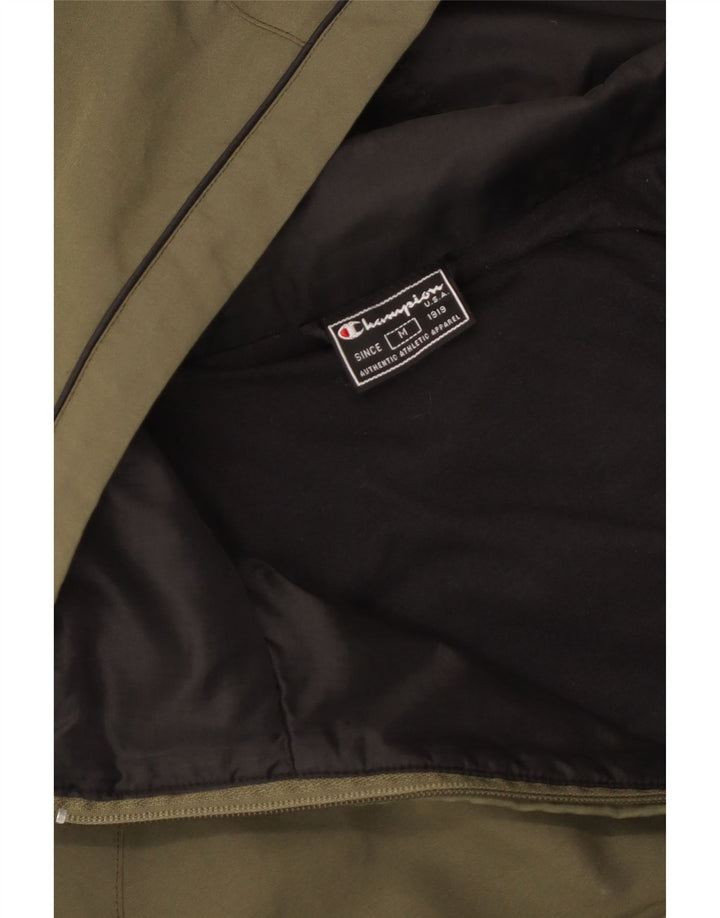 Jachetă de vânt cu glugă pentru bărbați Champion UK 38 Medium Khaki Colorblock