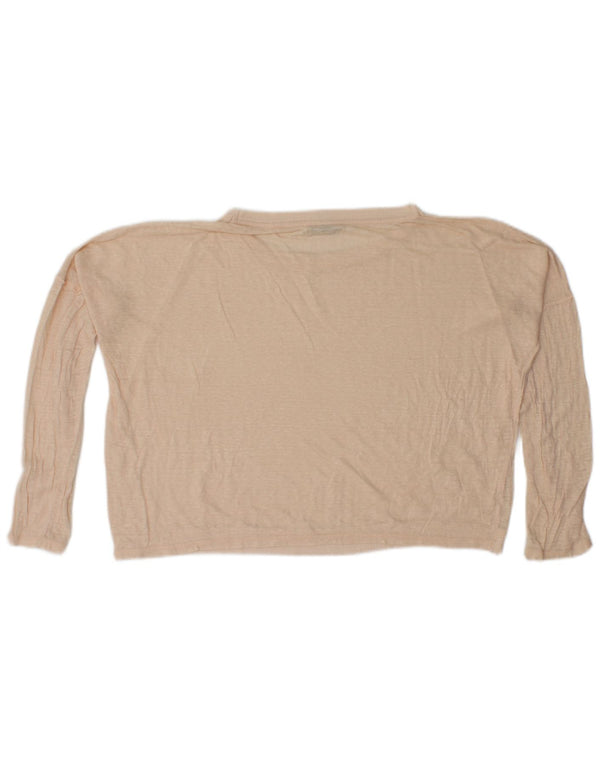 Pulover pentru femei Trafaluc supradimensionat cu gâtul turnat, UK 10 Mic Bej