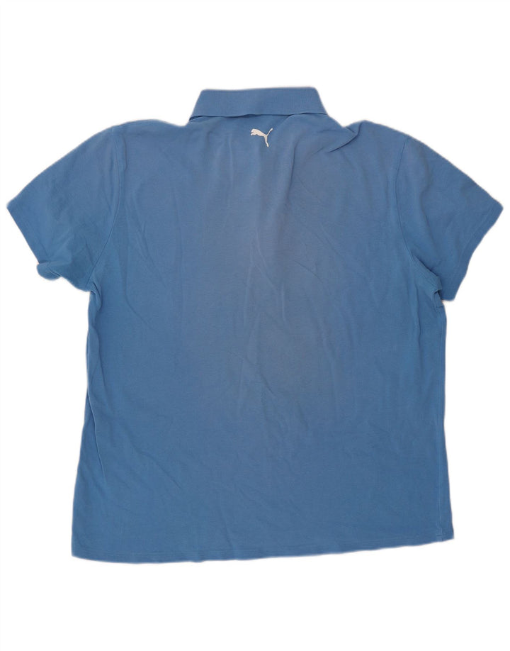 Tricou polo pentru bărbați PUMA XL, bumbac albastru