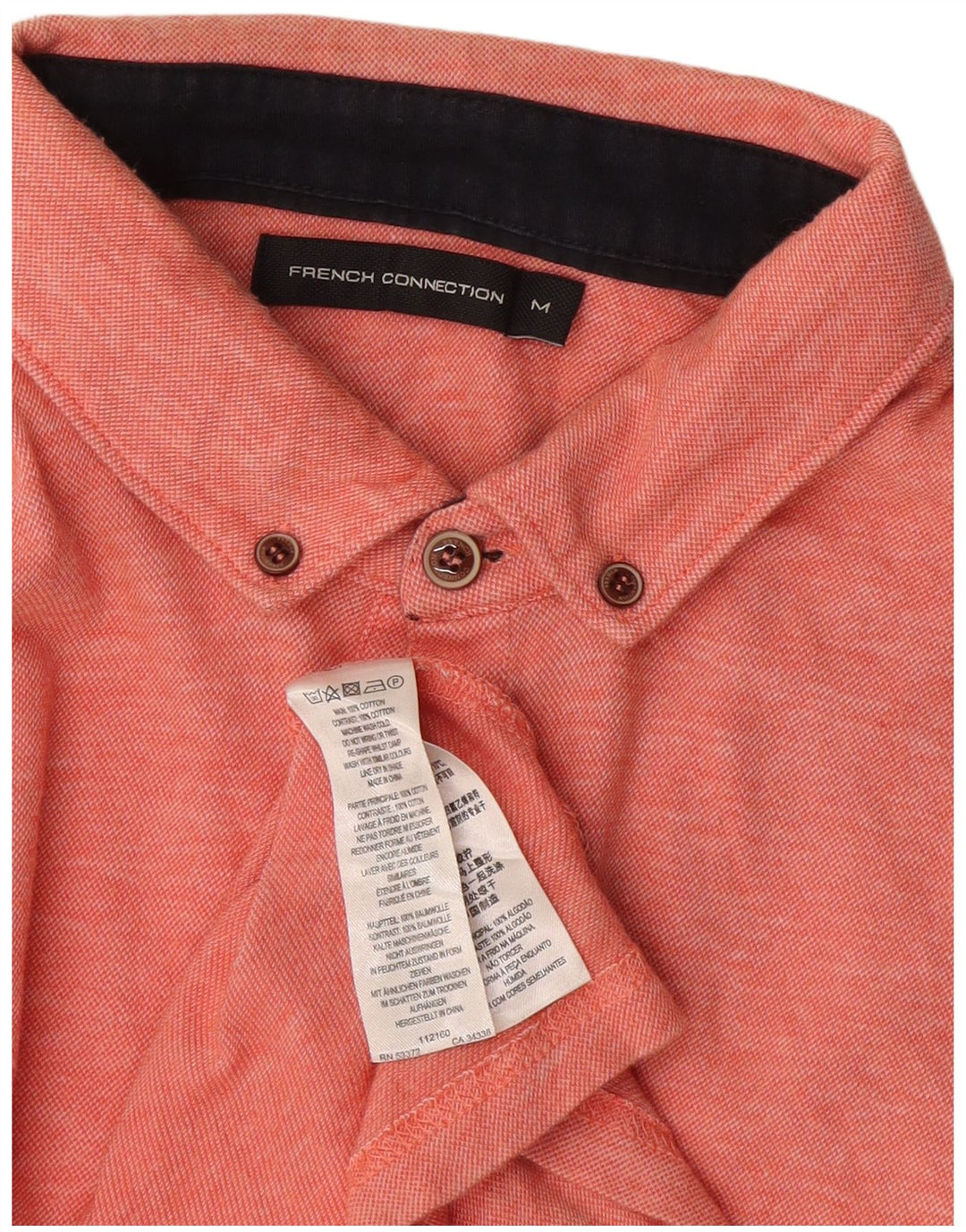 Tricou polo pentru bărbați French Connection, bumbac cu pete roz mediu