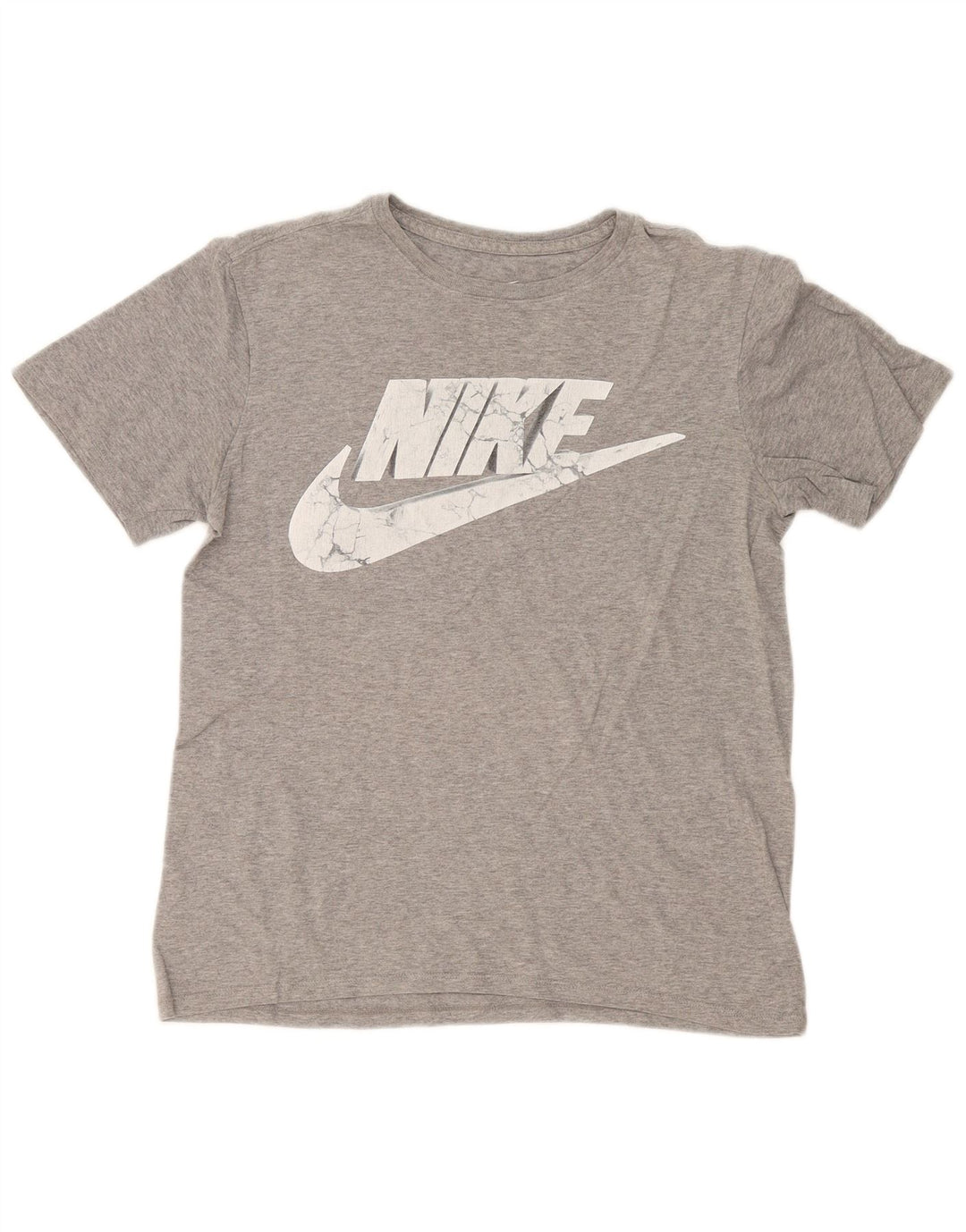 Tricou grafic Nike pentru bărbați, cu croială atletică. Top mic, gri, pete