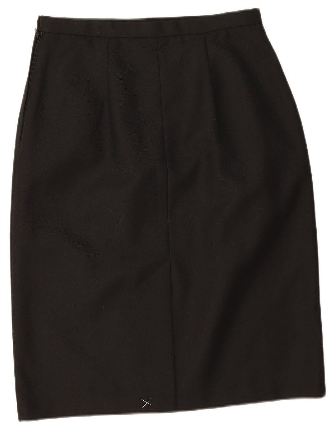 Fusta creion vintage pentru femei UK 14 Medium W28 Poliester negru