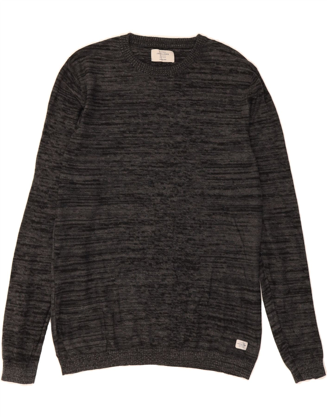 JACK & JONES Mens Crew Neck Jumper Sweater Medium Grey Flecked Vintage Jack & Jones and Second-Hand Jack & Jones from Messina Hembry 