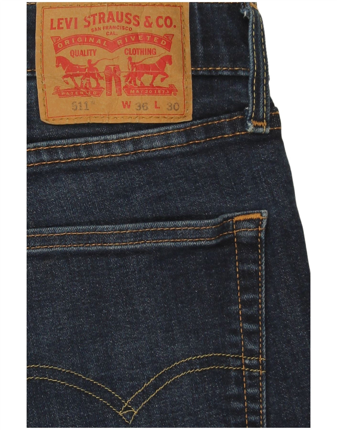 Blugi pentru bărbați Levi's 511 Slim W36 L30 Bumbac bleumarin
