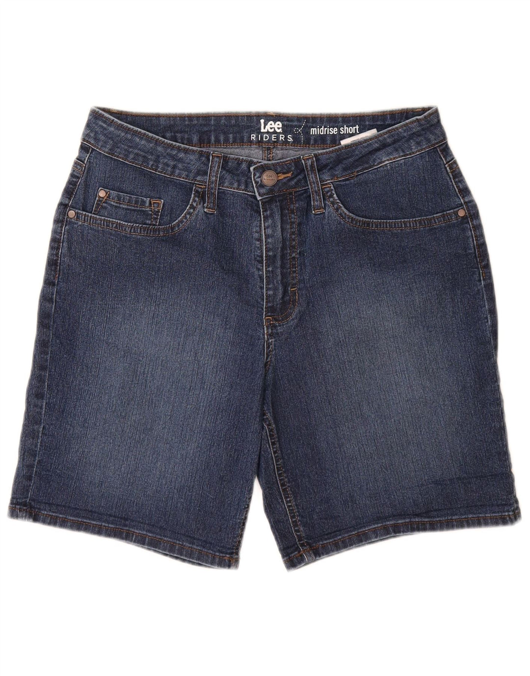 Pantaloni scurți din denim LEE Riders pentru femei cu talie medie US 8 Medium W28 Bumbac albastru