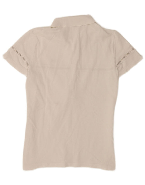 Tricou polo regulat pentru femei Lacoste Mărimea 40 alb mediu
