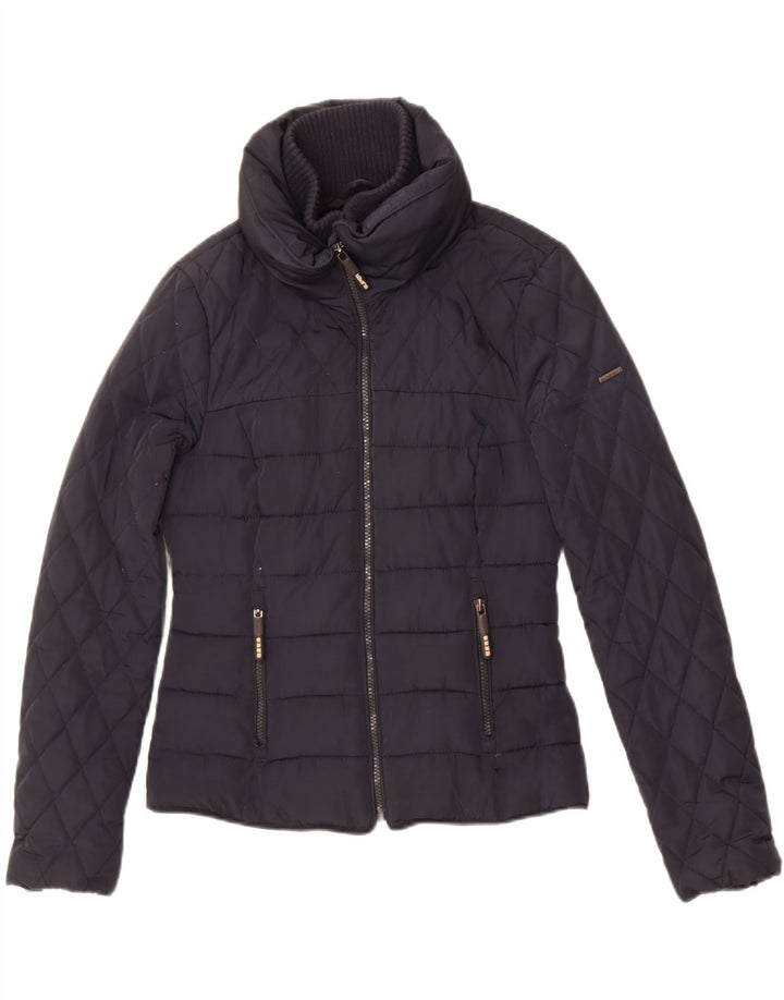 Jachetă căptușită Superdry pentru femei UK 10 Small Bleumarin Poliester