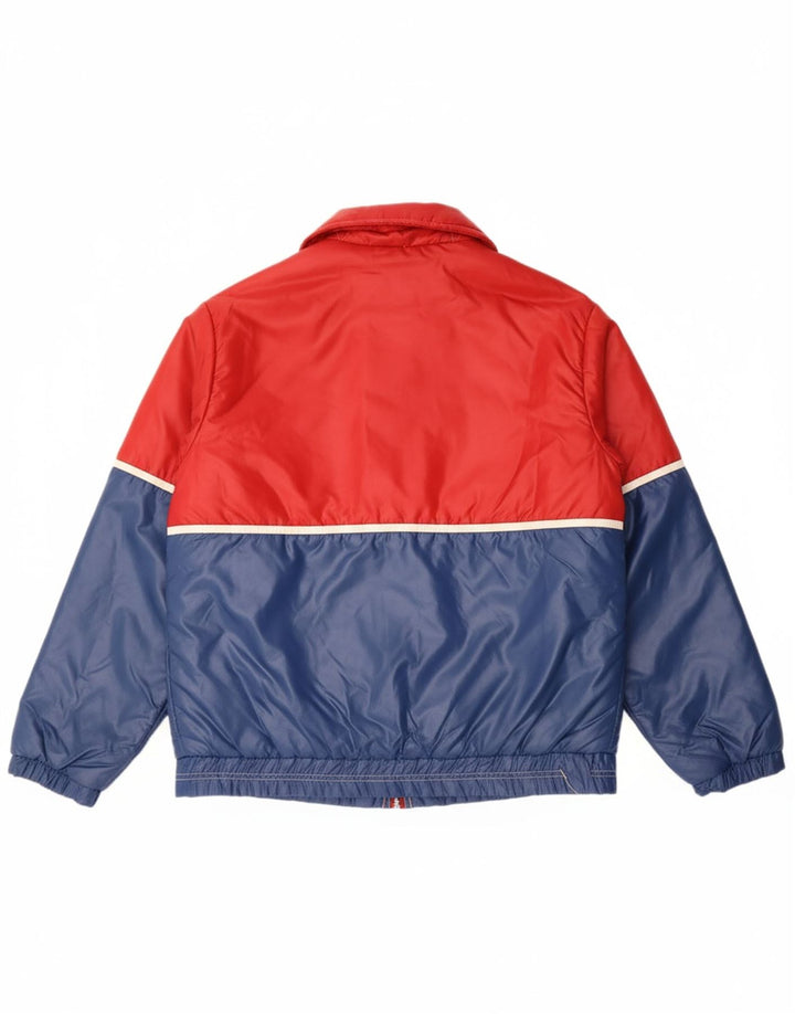 VINTAGE Mens Padded Jacket IT 48 Medium Red Colourblock Polyamide