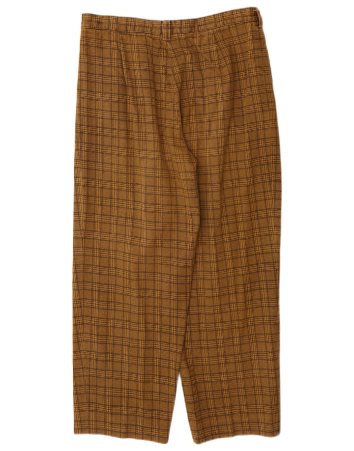 Pantaloni de costum vintage pentru bărbați L30 L27 maro check