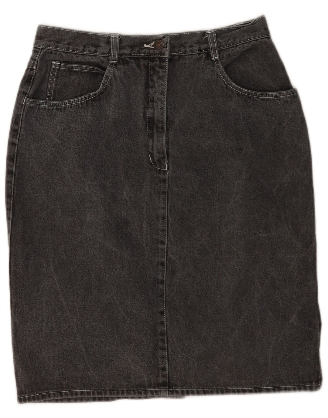 Fusta de blugi vintage pentru femei IT 42 Medium W28 Bumbac gri