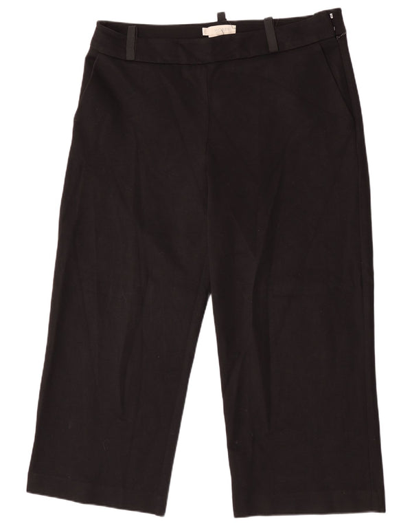Pantaloni cropped Hobbs pentru femei UK 14 Large W34 L25 Viscoza neagra