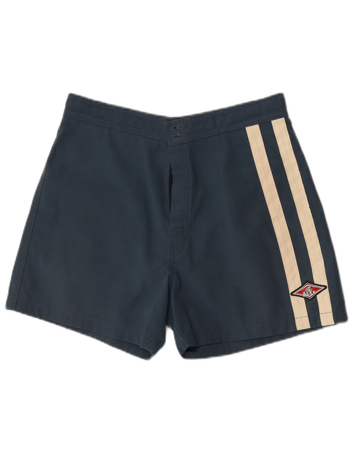 Pantaloni scurți de înot pentru bărbați Bear, medii, albastru, poliester color bloc