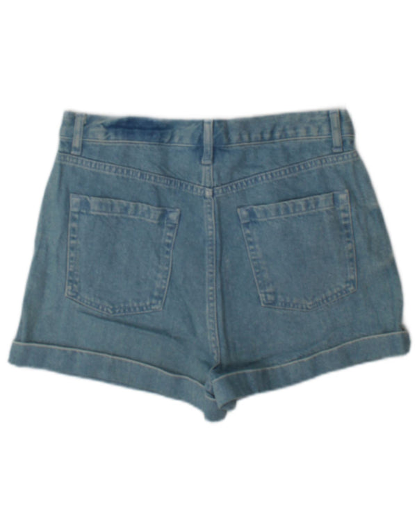 Topshop Womens Mom Denim Shorts UK 12 Medium W28 Blue Cotton