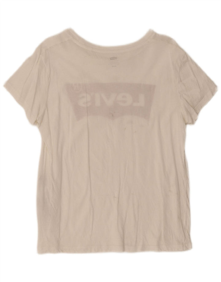 Tricou grafic Levi's pentru femei Top UK 12 Medium White Bumbac