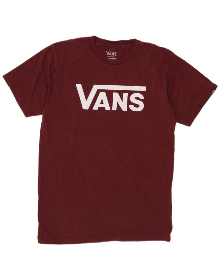 Tricou grafic pentru bărbați Vans Classic Fit Top mic din bumbac maro