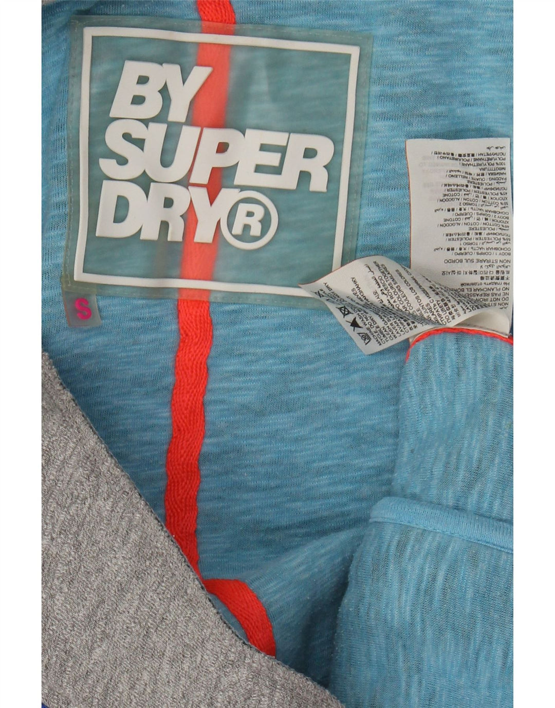 SUPERDRY Pulover cu capota cu fermoar pentru femei UK 10 Poliester gri mic