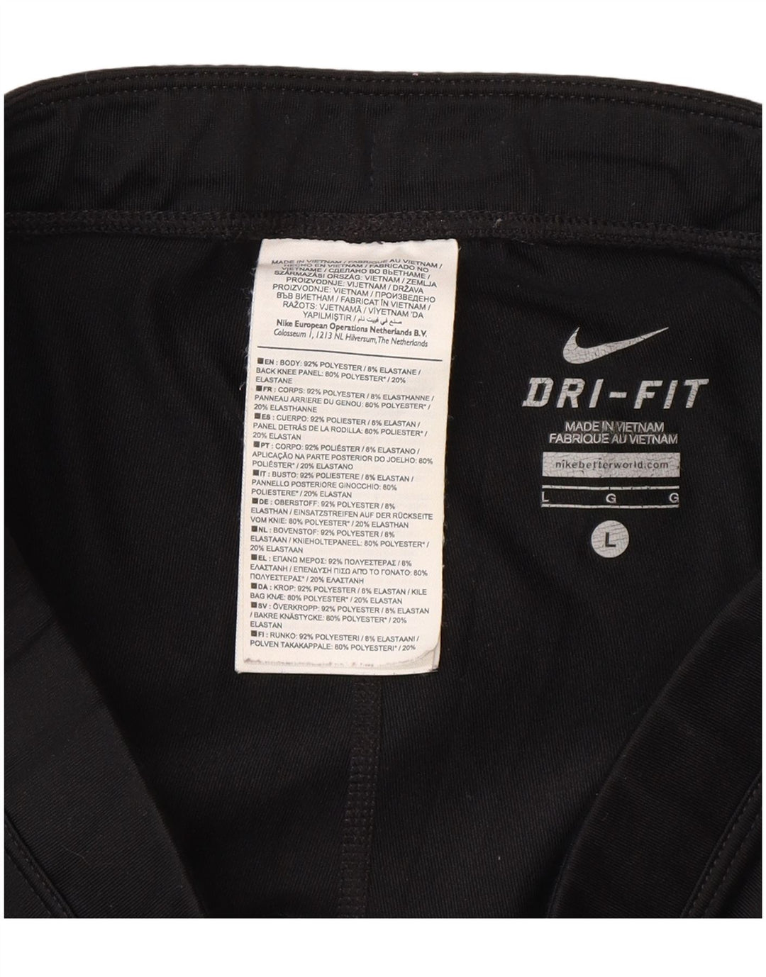 Leggings pentru bărbați Nike Dri Fit Sport mari din poliester negru