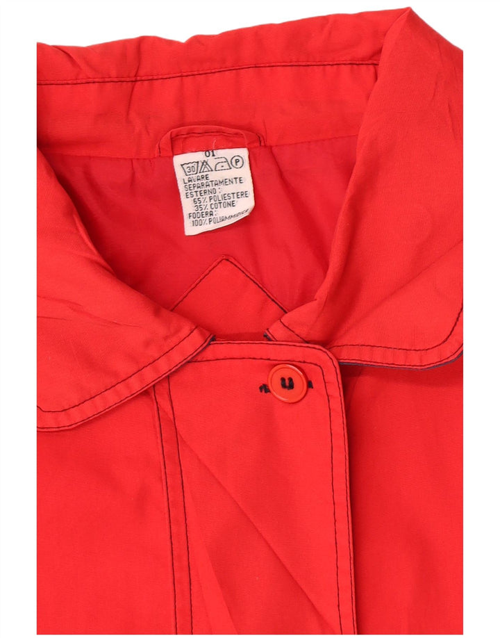 Jachetă vintage pentru femei UK 18 XL poliester roșu