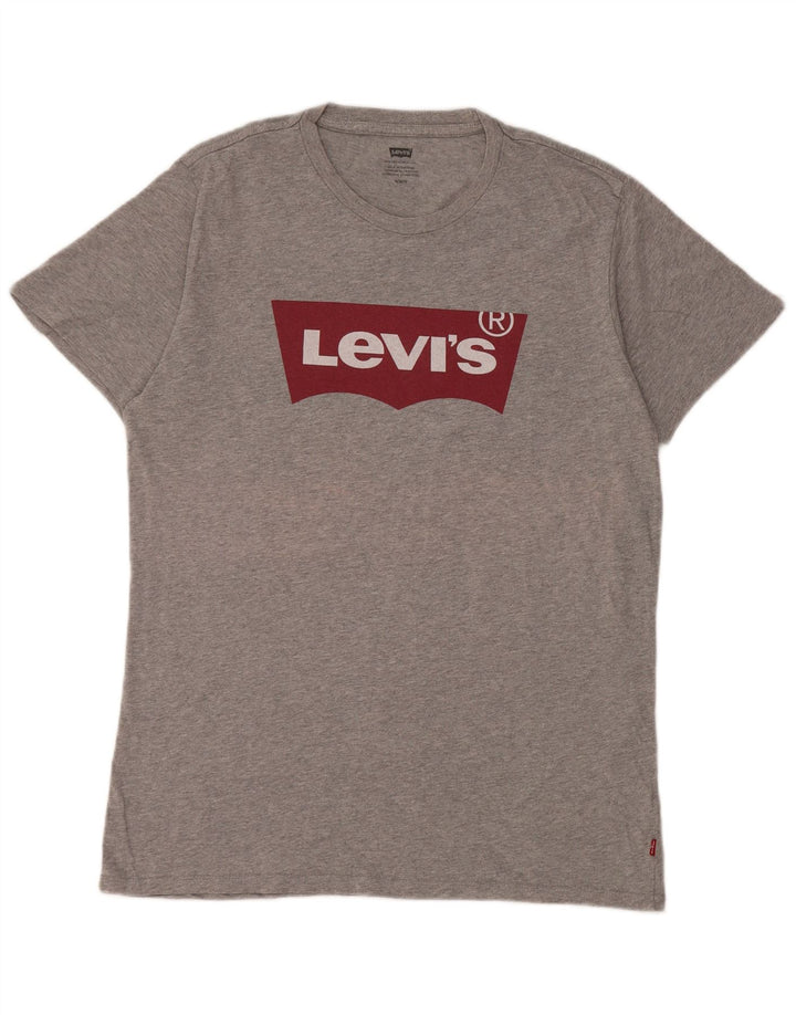 Tricou grafic pentru bărbați Levi's Top din bumbac gri mediu
