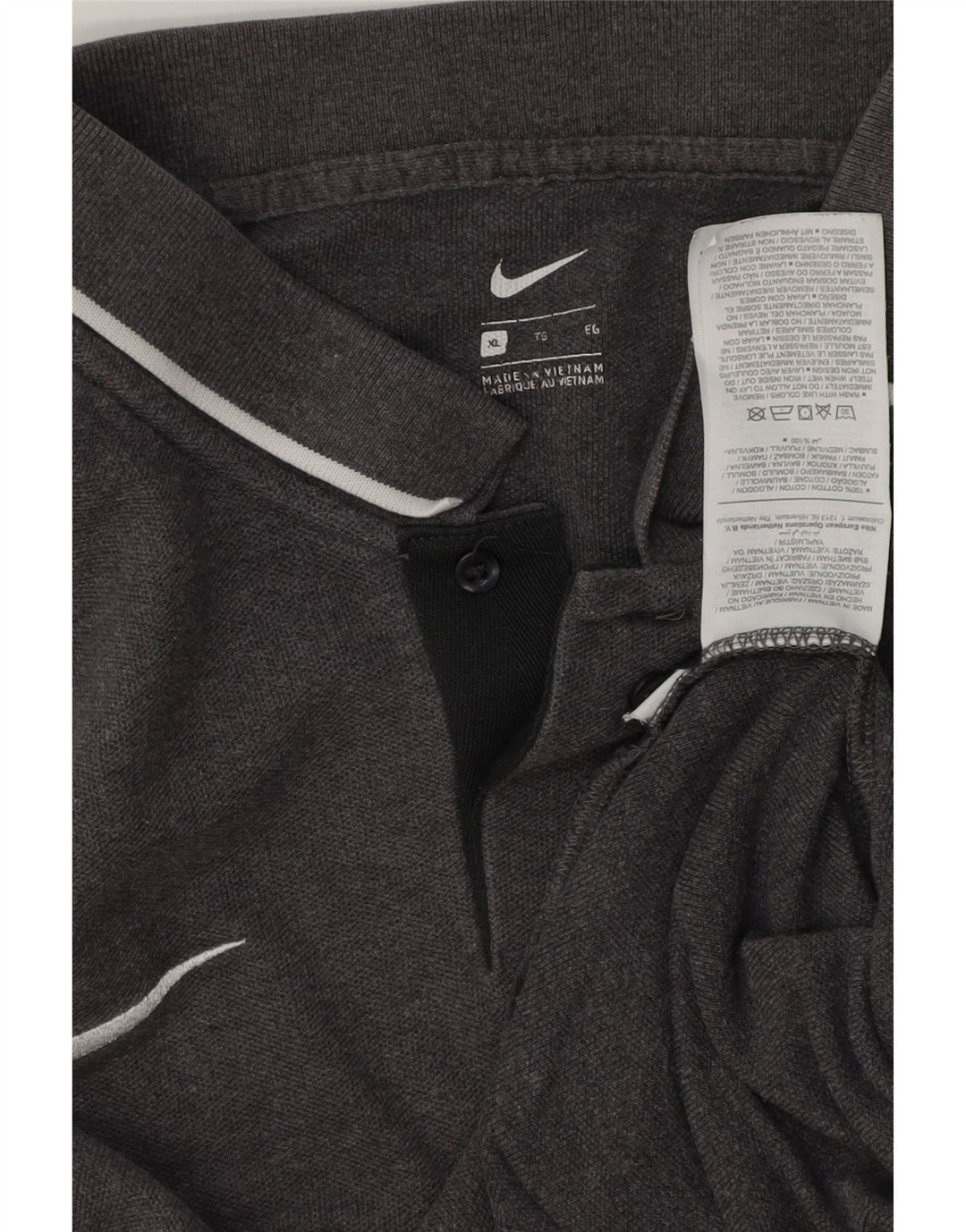 Tricou polo pentru bărbați NIKE XL bumbac gri