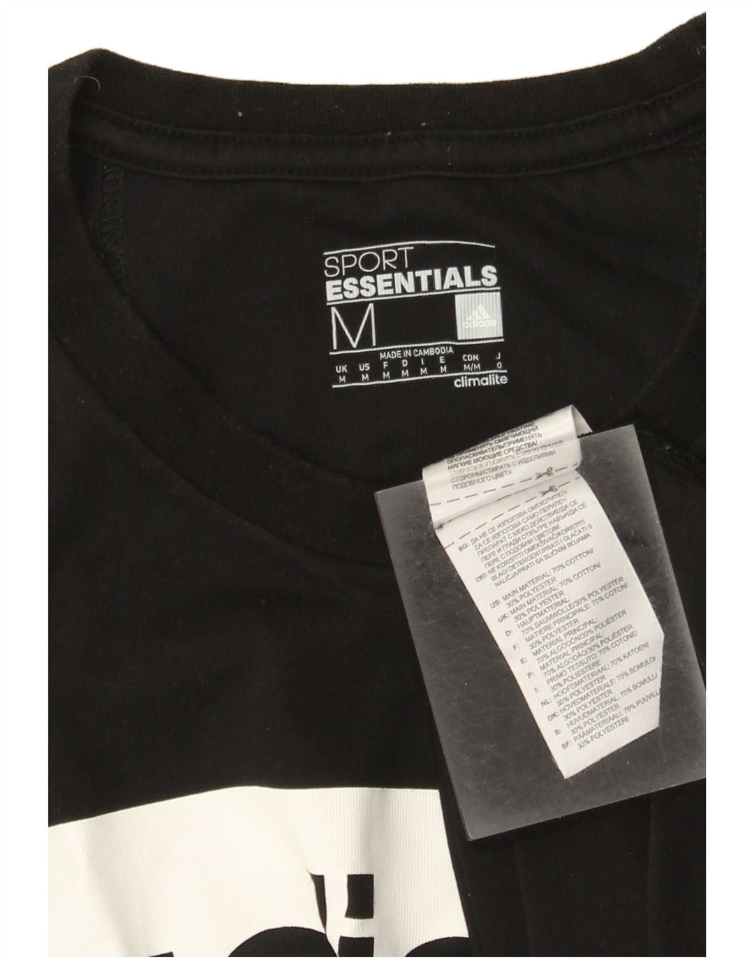 Tricou Adidas Climalite Graphic Top Medium Negru Bumbac
