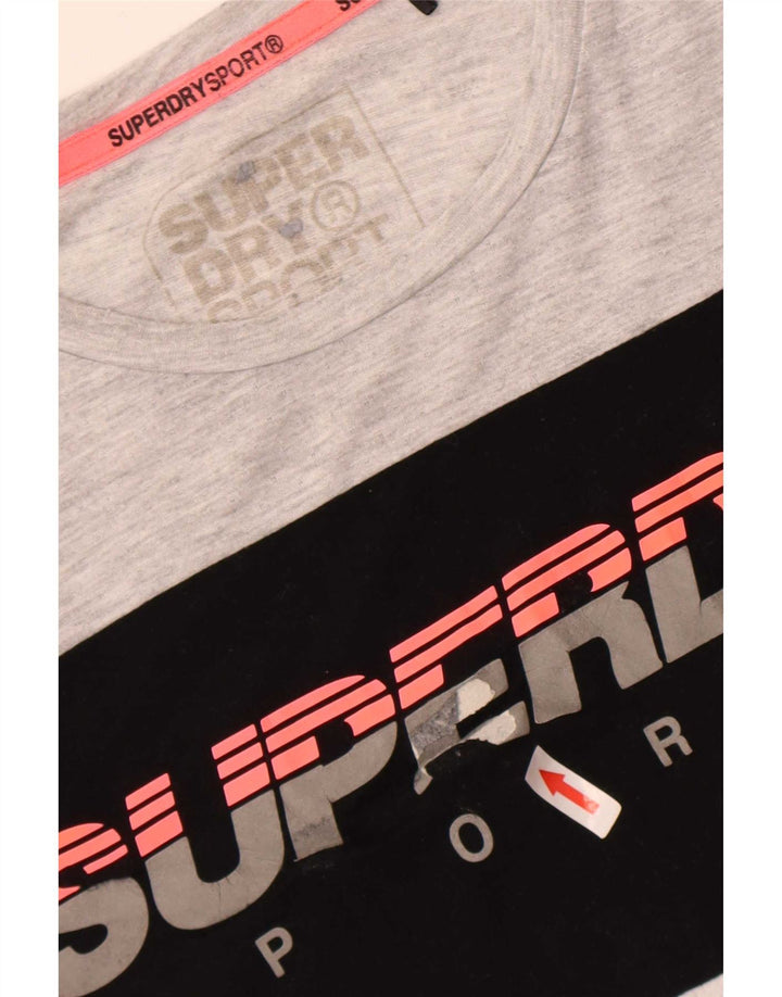 Tricou grafic pentru bărbați Superdry Top mare, gri, poliester color bloc