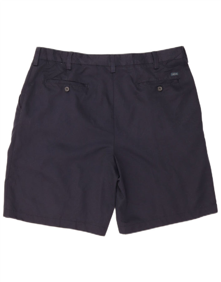 IZOD Mens Golf Pegged Chino Shorts W38 XL Navy Blue Polyester