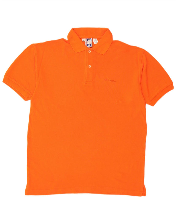 Tricou polo LOTTO pentru bărbați, bumbac portocaliu mare