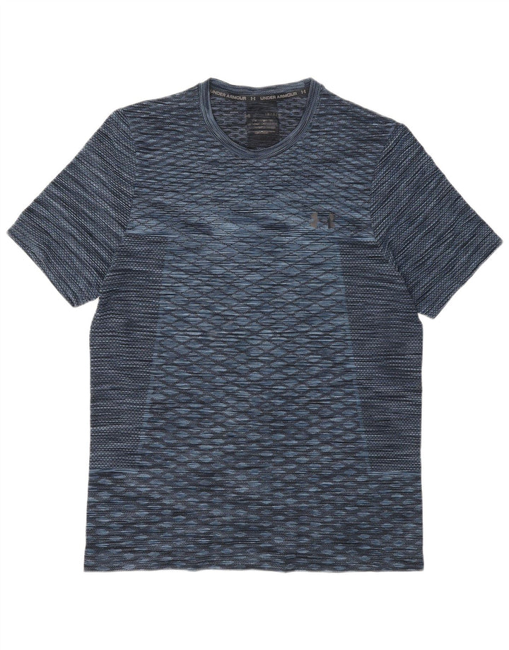 Tricou Under Armour pentru bărbați Top mare, albastru, poliester stricat Sport
