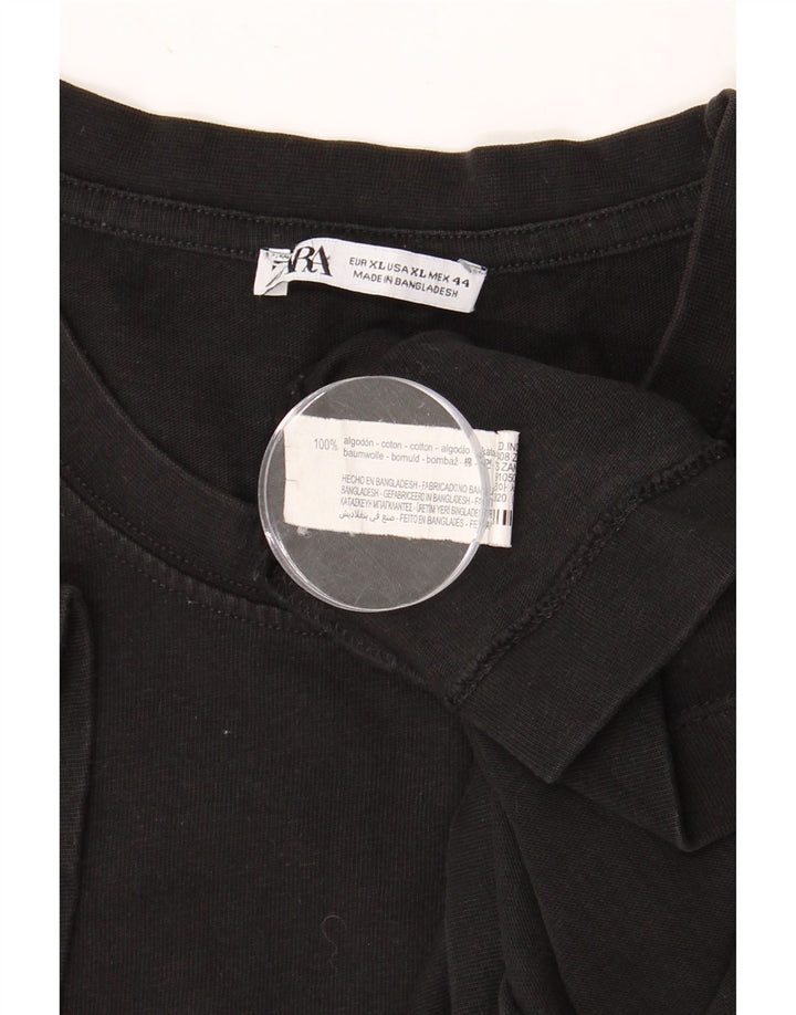 Tricou Bărbați ZARA Top XL Bumbac Negru