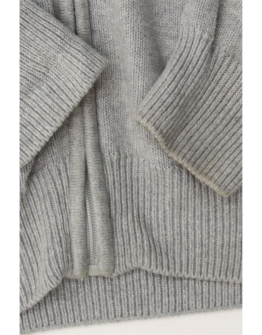 CREW CLOTHING Pulover cardigan pentru bărbați, bumbac gri mediu