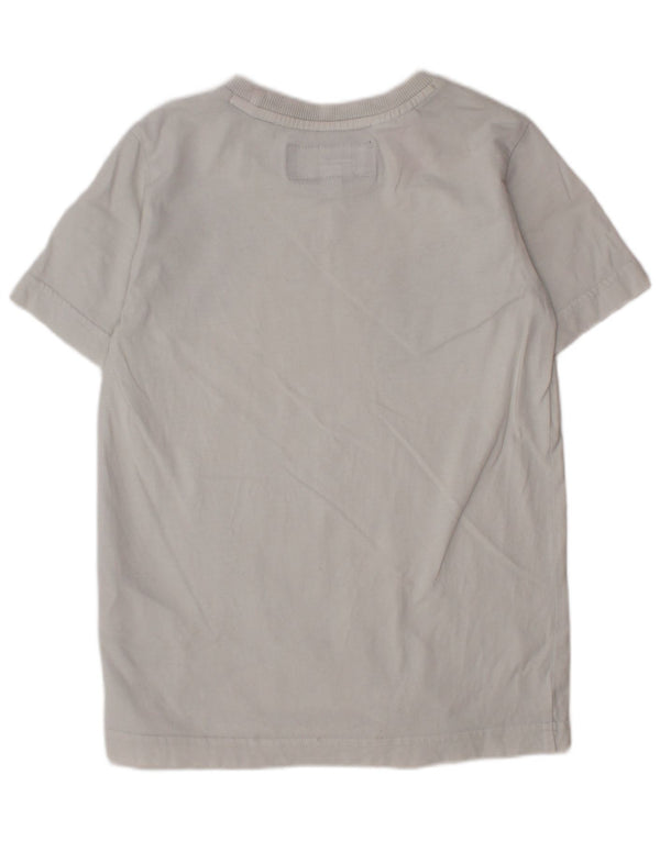 Tricou grafic ADIDAS baieti Top 7-8 ani bumbac alb