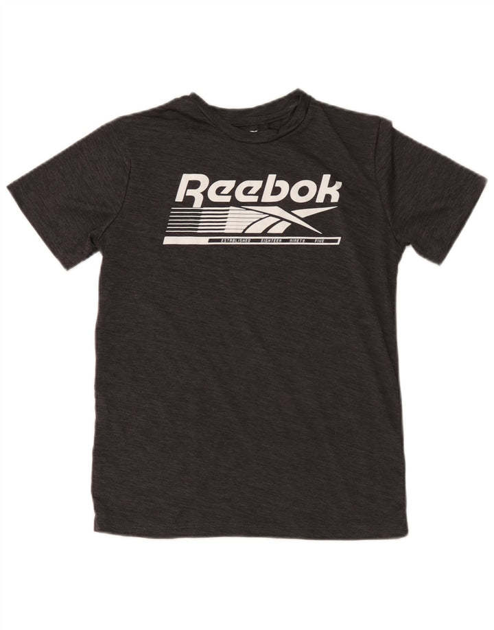 Tricou grafic pentru băieți Reebok Top 10-11 ani Poliester gri mediu