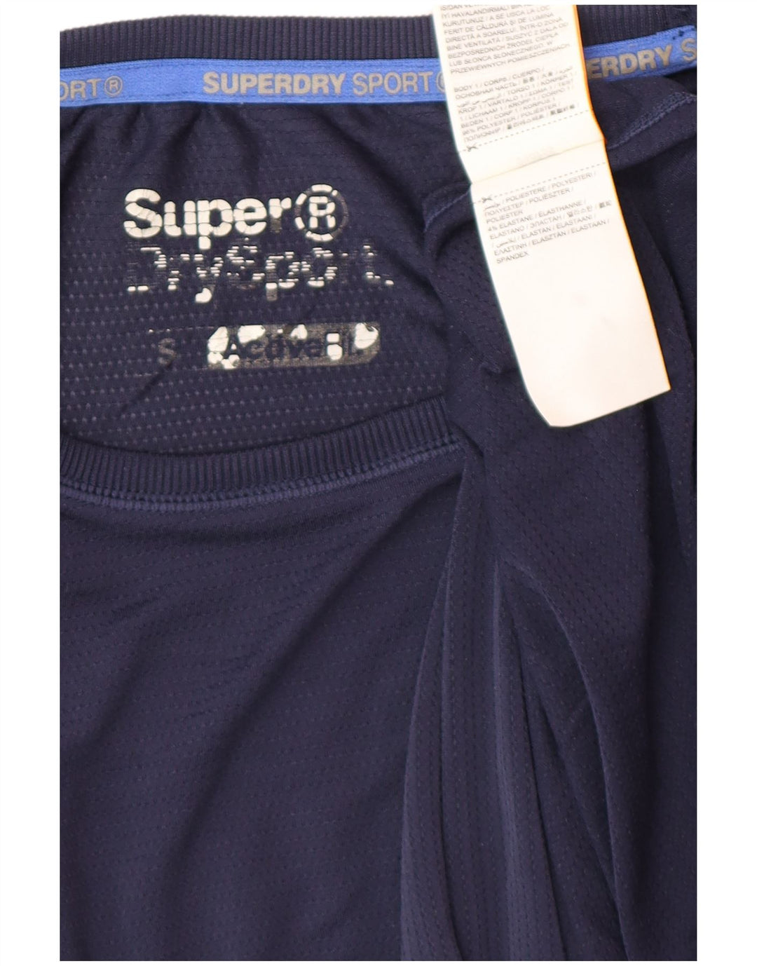 Tricou grafic pentru bărbați SUPERDRY Top mic din poliester bleumarin
